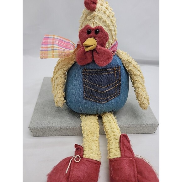 TB Toy Trading Co Plush Chicken Shelf Sitter Heavy Bean Bottom 13" Country Folk - Picture 3 of 16